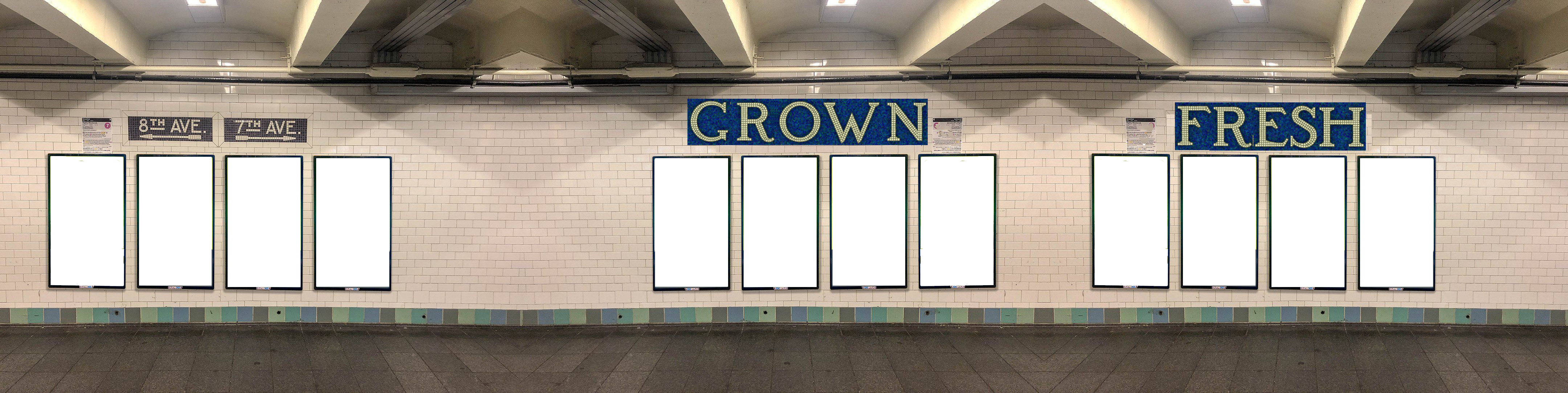 Grown Fresh NYC subway advertising gallery